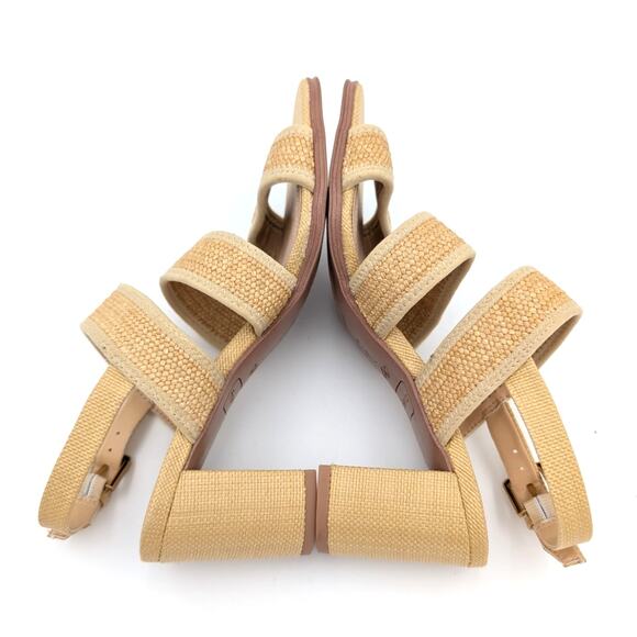 Franco Sarto Buco Heeled Sandals Women's Ankle Strap Natural Size US8 EU38.5 - Picture 6 of 12